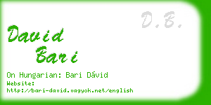 david bari business card